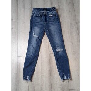 Judy Blue Jeans Women’s Size 1/25 Skinny Fit Raw Hem Distressed